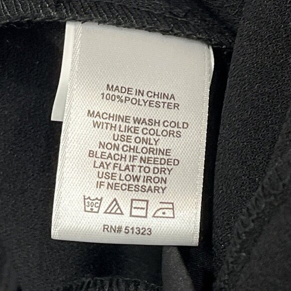 CeCe Pants Womens 16W Black Wide Legs Crepe Flowy Trouser Belted‎ Cocktail Party - Picture 11 of 11